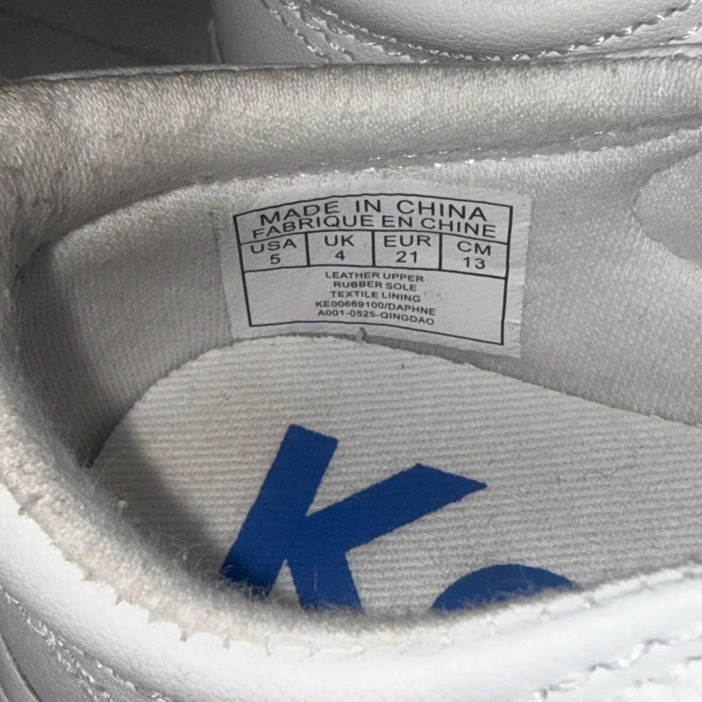 Keds Toddler Size 5 Daphne T-Strap Classic White Leather Mary Jane Girls Walking